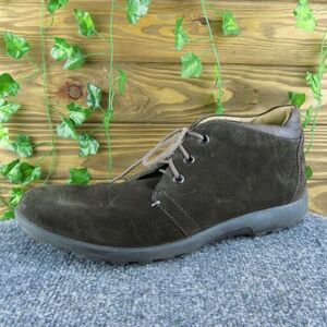 Geox  Men Chukka Boots Size 42 Medium Brown‎ Leather Lace Up